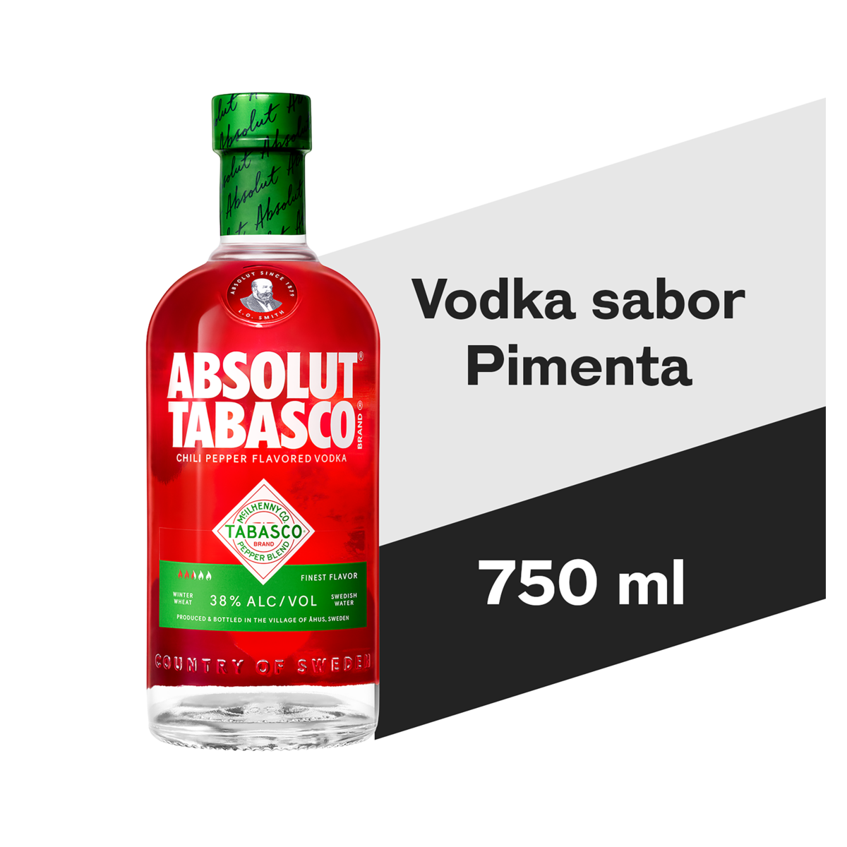 Vodka Destilada Aromatizada Tabasco Absolut Garrafa 750ml | Extra